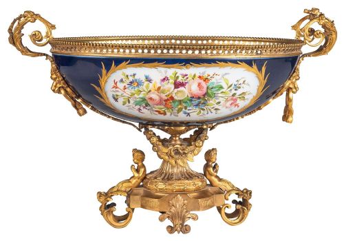 SEVRES STYLE PORCELAIN COMPORT CIRCA 1890 - ADDITIONAL PHOTO 2