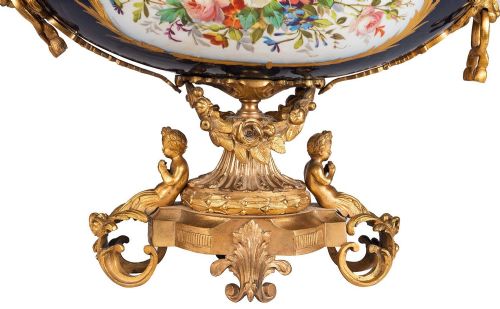 SEVRES STYLE PORCELAIN COMPORT CIRCA 1890 - ADDITIONAL PHOTO 4