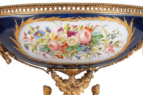 SEVRES STYLE PORCELAIN COMPORT CIRCA 1890 - ADDITIONAL PHOTO 5