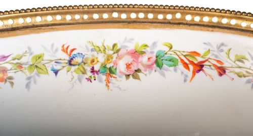 SEVRES STYLE PORCELAIN COMPORT CIRCA 1890 - ADDITIONAL PHOTO 7