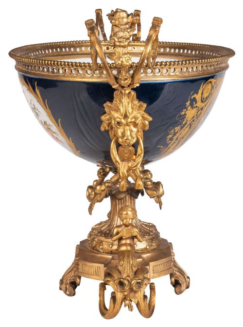 SEVRES STYLE PORCELAIN COMPORT CIRCA 1890 - ADDITIONAL PHOTO 9
