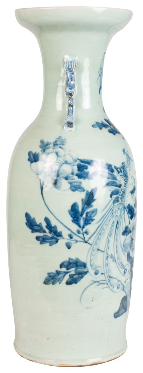 CHINESE BLUE AND WHITE 19TH CENTURY VASE LAMP - ADDITIONAL PHOTO 3