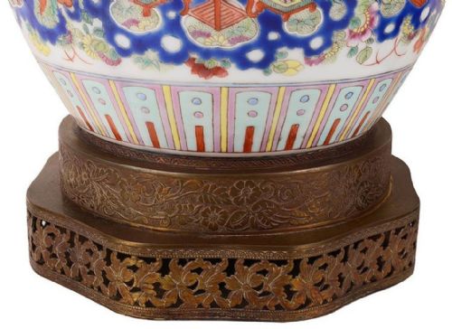 PAIR OF CHINESE FAMILLE ROSE GINGER JAR LAMPS 19TH CENTURY - ADDITIONAL PHOTO 5