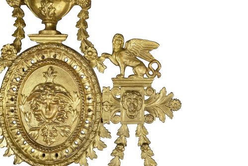 18TH CENTURY ITALIAN CARVED GILT WOOD NEOCLASSICAL WALL MIRROR - ADDITIONAL PHOTO 5