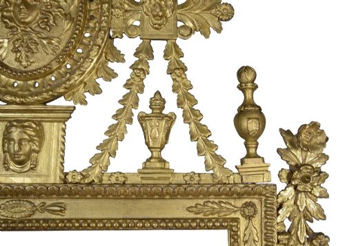 18TH CENTURY ITALIAN CARVED GILT WOOD NEOCLASSICAL WALL MIRROR - ADDITIONAL PHOTO 6