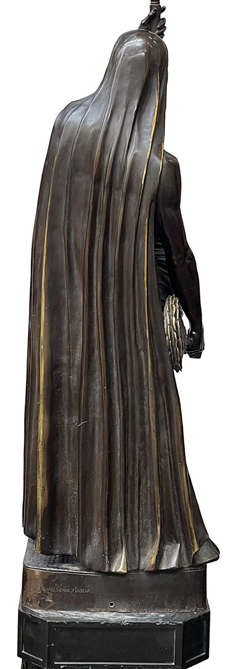 FRANOISCHRISTOPHEARMAND TOUSSAINT 18061862 A LARGE PAIR OF FRENCH MID19TH CENTURY GILT AND PATINATED BRONZE FIGURAL TORCHRES - ADDITIONAL PHOTO 8