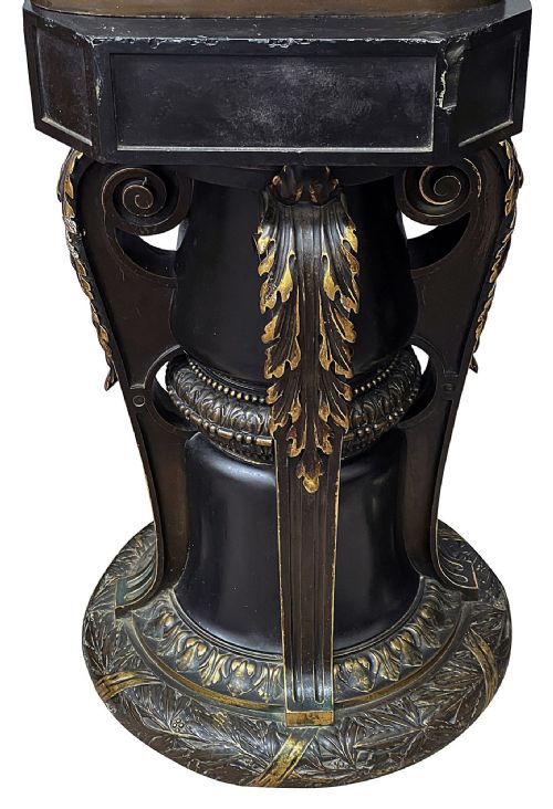 FRANOISCHRISTOPHEARMAND TOUSSAINT 18061862 A LARGE PAIR OF FRENCH MID19TH CENTURY GILT AND PATINATED BRONZE FIGURAL TORCHRES - ADDITIONAL PHOTO 12
