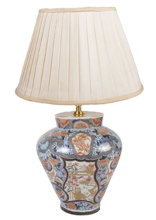 18th Century Japanese Arita Imari Vase / Lamp