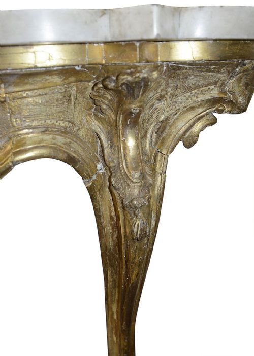 18TH CENTURY VENETIAN GILT WOOD CONSOLE TABLE - ADDITIONAL PHOTO 3