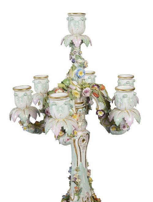 MEISSEN CLOCK GARNITURE 19TH CENTURY - ADDITIONAL PHOTO 5