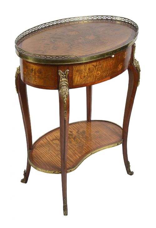 FRENCH INLAID SIDE TABLE CIRCA 1880 - ADDITIONAL PHOTO 2