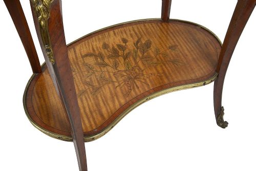 FRENCH INLAID SIDE TABLE CIRCA 1880 - ADDITIONAL PHOTO 4
