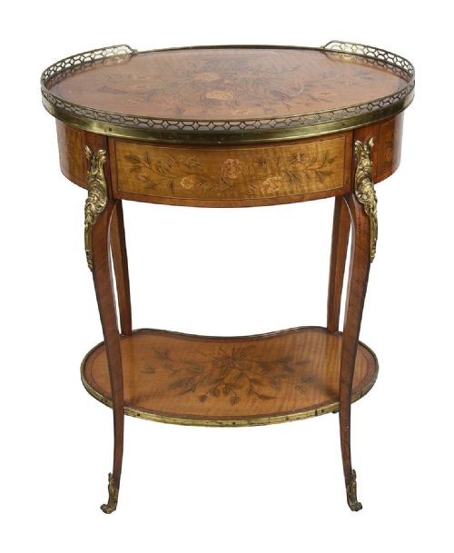 FRENCH INLAID SIDE TABLE CIRCA 1880 - ADDITIONAL PHOTO 5
