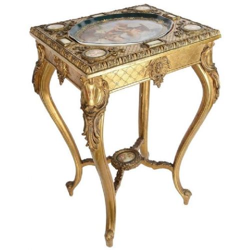 19TH CENTURY VIENNA PORCELAIN MOUNTED TABLE