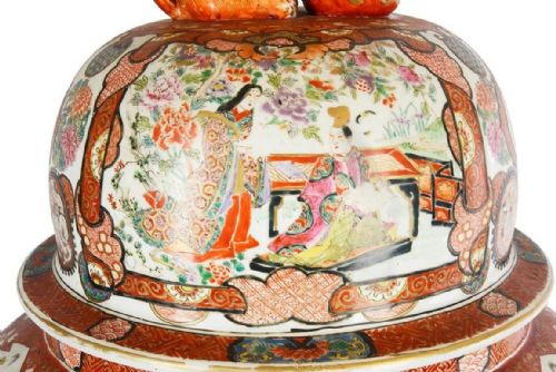 LARGE 19TH CENTURY KUTANI VASE - ADDITIONAL PHOTO 8