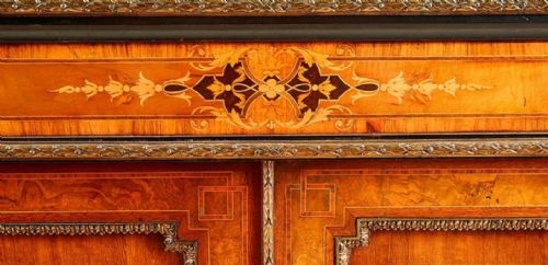 VICTORIAN WALNUT INLAID CREDENZA - ADDITIONAL PHOTO 3