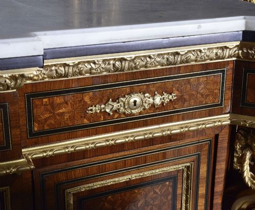 PAIR PIETRA DURA INLAID SIDE CABINETS 19TH CENTURY - ADDITIONAL PHOTO 6