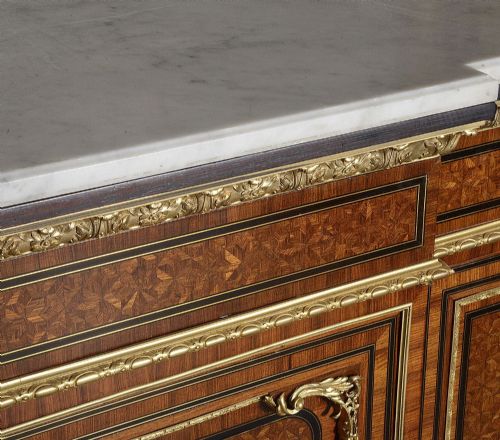 PAIR PIETRA DURA INLAID SIDE CABINETS 19TH CENTURY - ADDITIONAL PHOTO 8