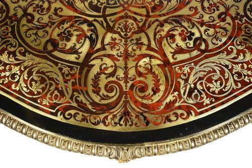 PAIR 19TH CENTURY FRENCH BOULLE CARD TABLES - ADDITIONAL PHOTO 4