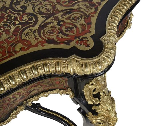 PAIR 19TH CENTURY FRENCH BOULLE CARD TABLES - ADDITIONAL PHOTO 6
