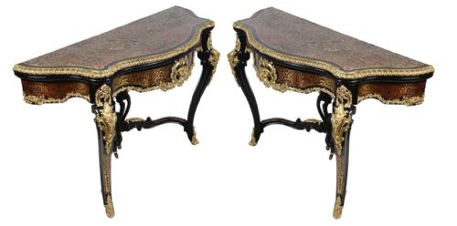 PAIR 19TH CENTURY FRENCH BOULLE CARD TABLES - ADDITIONAL PHOTO 11