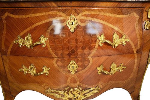 FRENCH 19TH CENTURY LOUIS XVI STYLE COMMODE - ADDITIONAL PHOTO 4
