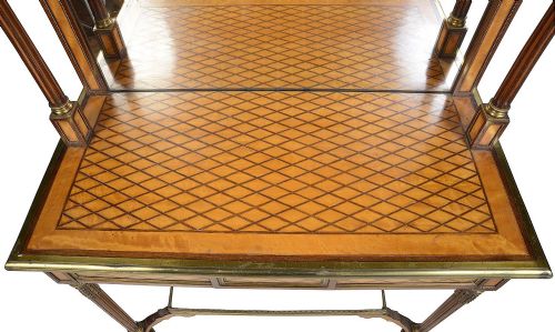 PAIR 19TH CENTURY MARQUETRY SIDE CONSOLE TABLES AFTER DONALD ROSS - ADDITIONAL PHOTO 6