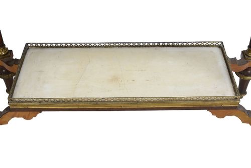 PAIR 19TH CENTURY MARQUETRY SIDE CONSOLE TABLES AFTER DONALD ROSS - ADDITIONAL PHOTO 7
