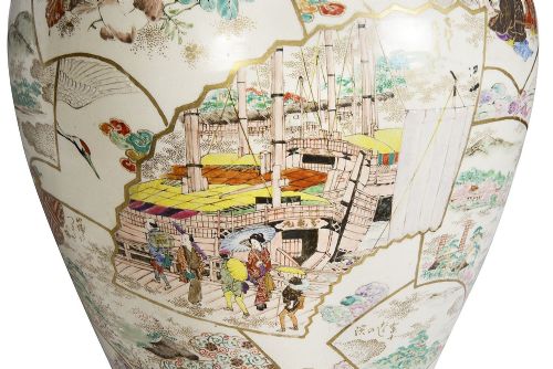 LARGE SATSUMA LIDDED VASE LATE 19TH CENTURY - ADDITIONAL PHOTO 4