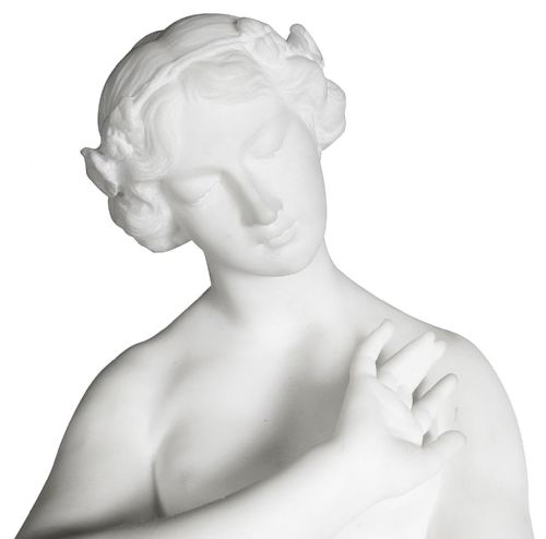 19TH CENTURY MARBLE STATUE OF A CLASSICAL MAIDEN - ADDITIONAL PHOTO 4