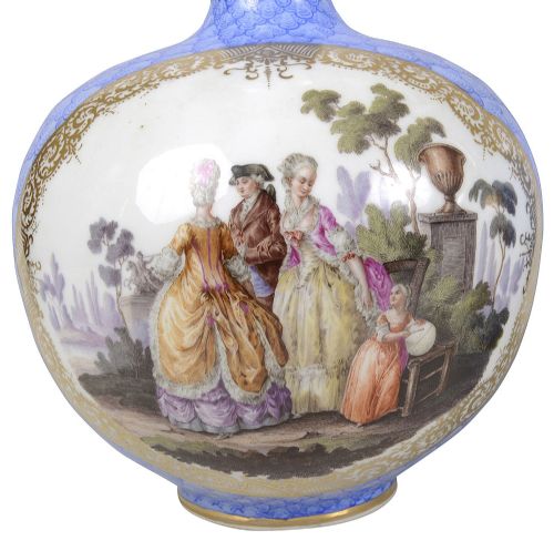 PAIR MEISSEN STYLE PORCELAIN GOURD VASES CIRCA 1890 - ADDITIONAL PHOTO 4
