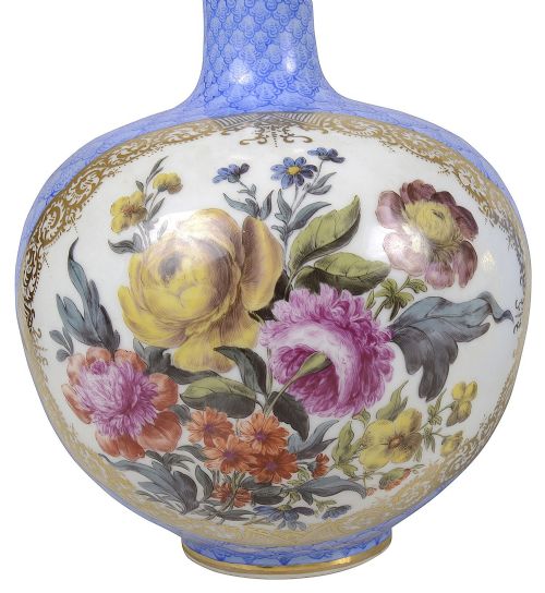 PAIR MEISSEN STYLE PORCELAIN GOURD VASES CIRCA 1890 - ADDITIONAL PHOTO 6