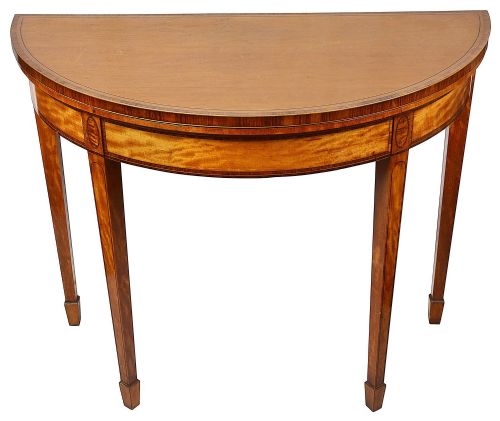 GEORGIAN STYLE SATINWOOD CARD TABLE CIRCA 1900 - ADDITIONAL PHOTO 1