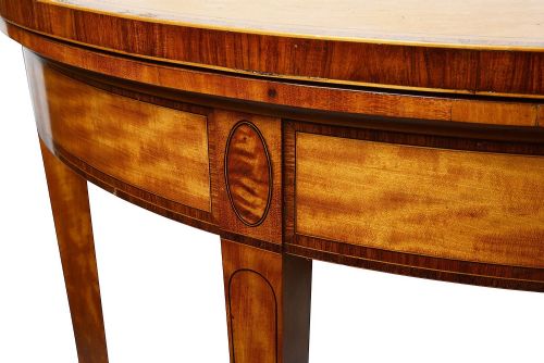 GEORGIAN STYLE SATINWOOD CARD TABLE CIRCA 1900 - ADDITIONAL PHOTO 2