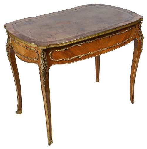 FRENCH LOUIS XVI STYLE WRITING TABLE CIRCA 1890 - ADDITIONAL PHOTO 4
