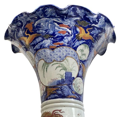 PAIR MONUMENTAL JAPANESE IMARI VASES 19TH CENTURY - ADDITIONAL PHOTO 7