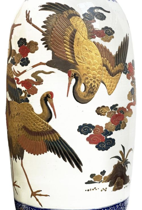 PAIR MONUMENTAL JAPANESE IMARI VASES 19TH CENTURY - ADDITIONAL PHOTO 10