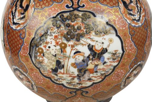 FINE QUALITY JAPANESE IMARI BOTTLE VASE MEIJI PERIOD - ADDITIONAL PHOTO 3