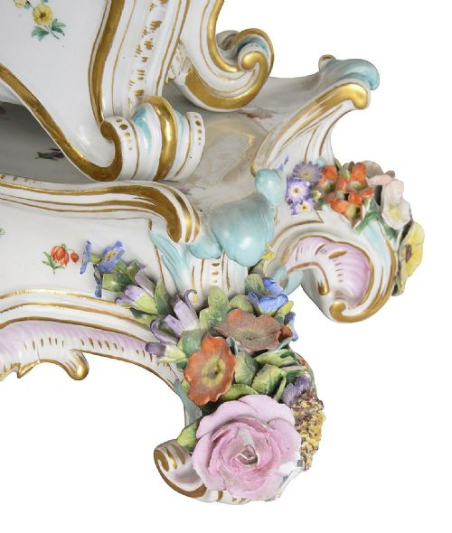 MEISSEN PORCELAIN 19TH CENTURY MANTLE CLOCK - ADDITIONAL PHOTO 6
