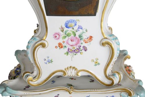 MEISSEN PORCELAIN 19TH CENTURY MANTLE CLOCK - ADDITIONAL PHOTO 7