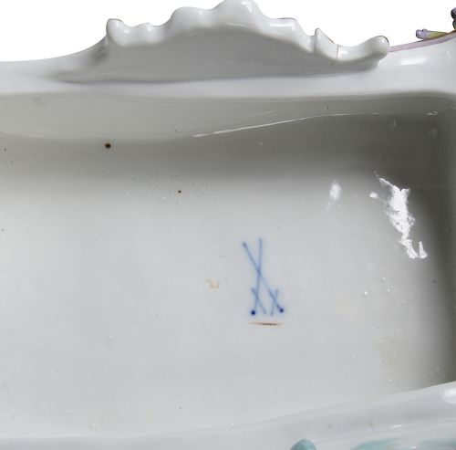 MEISSEN PORCELAIN 19TH CENTURY MANTLE CLOCK - ADDITIONAL PHOTO 9