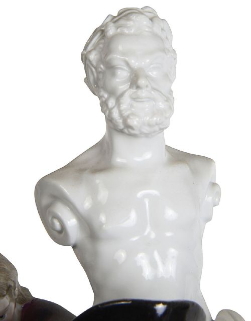 MEISSEN GROUP A COURTING COUPLE WITH CLASSICAL BUST BEHIND - ADDITIONAL PHOTO 8