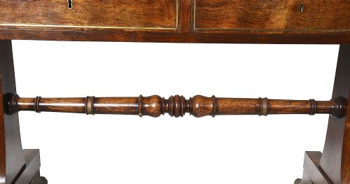 REGENCY PERIOD BRASS INLAID LIBRARY TABLE CIRCA 1820 - ADDITIONAL PHOTO 7
