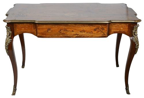 19TH CENTURY FRENCH MARQUETRY INLAID CENTRE TABLE - ADDITIONAL PHOTO 1