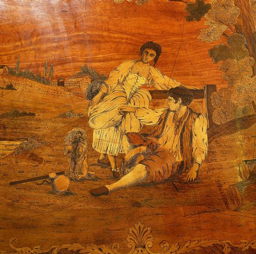 19TH CENTURY FRENCH MARQUETRY INLAID CENTRE TABLE - ADDITIONAL PHOTO 4