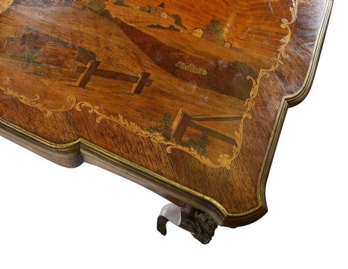 19TH CENTURY FRENCH MARQUETRY INLAID CENTRE TABLE - ADDITIONAL PHOTO 6