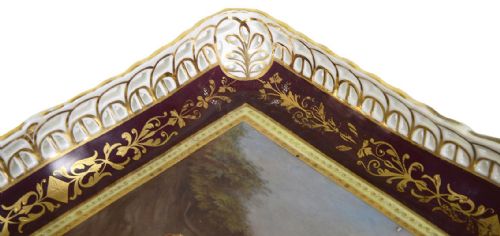 VIENNA PORCELAIN TRAY DEPICTING BACCHUS ARIADNE C19TH - ADDITIONAL PHOTO 5