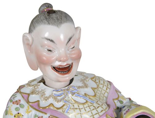 PAIR MEISSEN NODDING PAGODAS C19TH 17CM HIGH - ADDITIONAL PHOTO 2
