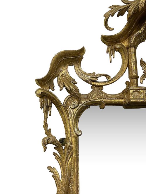PAIR CHINESE CHIPPENDALE STYLE WALL MIRRORS C19TH - ADDITIONAL PHOTO 5