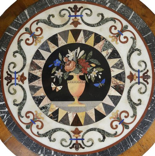 REGENCY PERIOD MALTESE SPECIMEN MARBLE TOP CENTRE TABLE - ADDITIONAL PHOTO 2